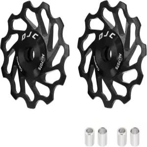 DJC Bike 세라믹 베어링 풀리 휠 2개 가이드 롤러 11T 12T 13T 14T 15T 16T MTB 로드 바이크 시마노용 Sram
