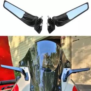CNC 알루미늄 오토바이 미러 조절 가능한 윈드 윙 사이드 눈부심 방지 후사경 BMW S1000RR 2019-2024용