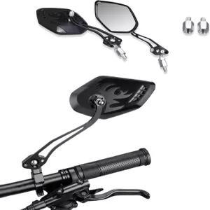 ASUBHA 2PCS 오토바이 미러 핸들바용 M8 M10 볼트가 장착된 볼록형 후방 사이드 스쿠터 ATV UTV 더트