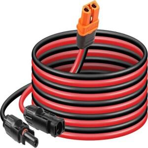 1/2/3M 태양광 커넥터-XT60I-F 어댑터 12AWG 케이블연결 패널 충전 발전기용 휴대용 전원 스테이션용)