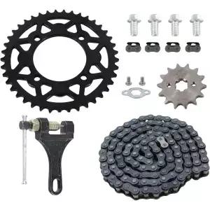 Relibupdater 428 체인 세트 76mm 41 톱니 뒷스프로킷 앞 14 중국산 50cc 피트 더트 트레일 쿼드 모터