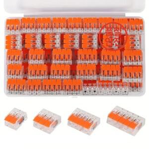 퀵커넥터 DIY 와이어 커넥터(28-12 AWG) 2/3/4/5 포트 플러그인 전기 연결 단자 미니 케이블