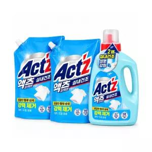 액츠 퍼펙트 실내건조 액체세제 3L 1개  리필 2.2L 2개