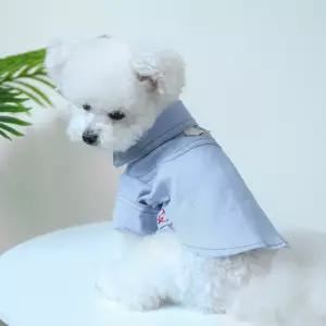 자켓 롤업 강아지옷 청셔츠  하네스
