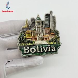 1PC 볼리비아 도시 풍경 창의적인 3D 스티커 냉장고, 여행 기념품, 가정 장식, 우아한 선물