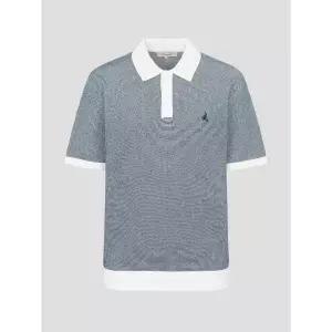빈폴 26SS BC6351C32P 투톤 텍스쳐 칼라넥 니트 - 블루