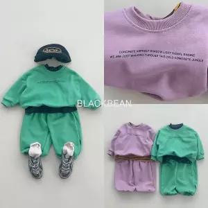 블랙빈 시그널 베베세트 2color 26베이비 가을 겨울 상하세트 셋업코디