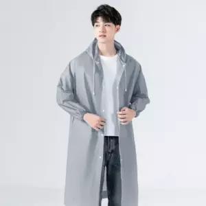 레인코트 다회용 남녀공용 캠핑 우비 그레이 EVA 우의