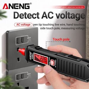 ANENG VD807 한 단어 유도 테스터 휴대용 50/60Hz 스마트 전기 펜 NCV 센서 AC 12-300V 비접촉 와이어 감