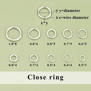 YEGUI,50개/묶음,MH60,보석 액세서리,18k 금 도금,구리,니켈 프리,보석 제작,DIY 점프 링