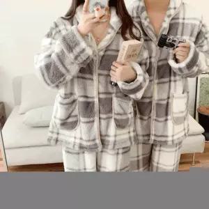 모던시크 커플 극세사 파자마세트