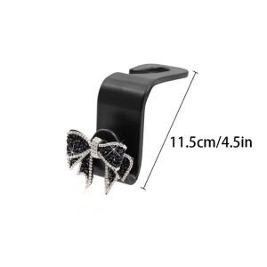 1/2pcs 귀여운 안전 좌석 후크 차량 헤드 홀더 주최자 식료품 옷걸이 가방 자동차 액세서리 Dimond Bow Ho