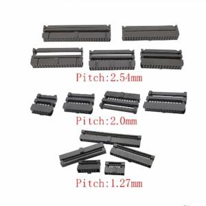 10Pcs FC 암 헤더 피치 2.54mm/2.0mm/1.27mm 6P8P-50 핀 IDC 소켓 압착 커넥터 플랫 리본 케이블 용