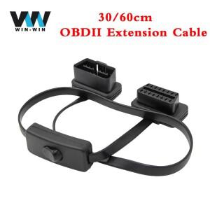 16pin 30cm obd2 연장 케이블 남성 라인 여성 자동차 진단 도구 2 커넥터 elm327