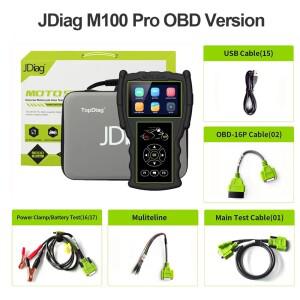 JDiag M100 Pro 바이크 오토바이 진단 스캐너 OBD2 고장 도구 BMW 호환 가와사키호환 야마하 스즈키 KTM용