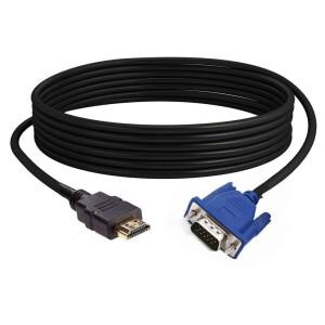 핫디지털 비디오 커넥터 수-수 HDMI 호환 VGA 컨버터 AV 어댑터 코드, PC HDTV용 디스플레이 출력, 1-5m