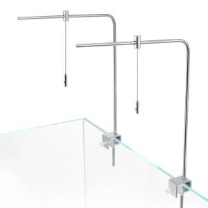어항 조명 랙 수생 식워터 홀더 걸이형 브래킷 조절 가능 먹이주기 도구 액세서리
