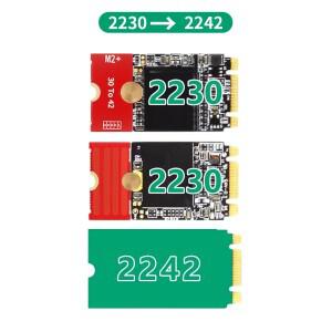 TISHRIC M.2 NGFF NVME SSD 확장 보드 어댑터 2230 2242 길이 브래킷 카드 5 조정 가능한