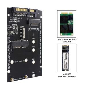 M.2 NGFF Msata SSD-SATA 3.0 2.5 어댑터 PCI SSD 변환기 라이저 카드(PC 노트북용) 최대 6Gps 카드 추가