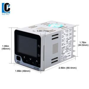LCTC PID 온도 컨트롤러 조절기 습도 TC/RTD 다중 입력 SSR 릴레이 4-20mA 0-10V 출력 48x48mm LC108