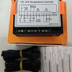 ETC-974 온도 조절기 냉장고 제상/가열 제어 장치 (듀얼 NTC 센서 220V)