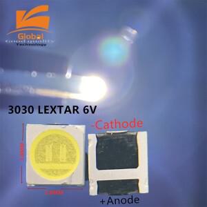 Lextar LED 백라이트 고출력 1.8W 3030 6V 쿨 화이트 150-187LM PT30W45 V1 TV 응용 smd 다이오드  100 개