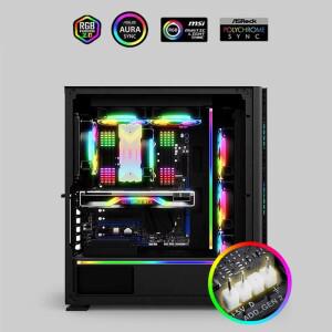 5V 3핀 ARGB LED 라이트 바  분위기 40cm 3M 접착식 후면 유연한 DIY 램프 스트립 PC 컴퓨터 케이스 섀시