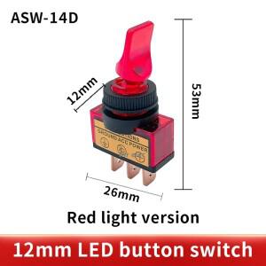 12V 20A 자동차 LED 조명 토글 스위치 3 핀 SPST ON/OFF 로커 롱 핸들 62*26*12mm