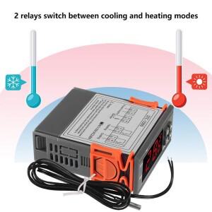 스마트 STC-1000 온도 컨트롤러 LED 디지털 조절기 인큐베이터 릴레이 가열 및 냉각 12V 220V