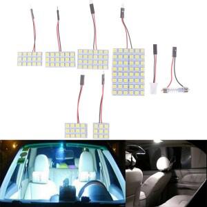 자동차 인테리어 5050 led 화이트 smd 램프 패널, t10 페스툰 돔 바, 12V, 5W