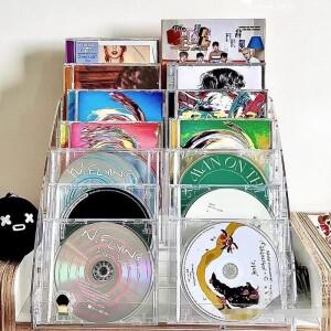 앨범 CD 진열장 가정용 아크릴 디스크 수납 잡지 랙 유명 가수 보관함