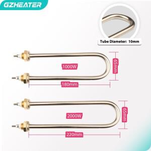 1KW/1.5KW 220V 단일 U자형 M16 전기 히트 파이프 SUS304 물 가열 튜브 (물탱크 또는 발효 인큐베이터용)