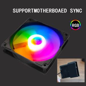 Manmu Fetival Pormotion 120mm 컴퓨터 팬 레인보우 RGB/고냉각 성능 게임용 PC