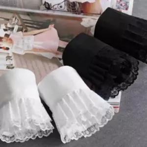 손목 레이스 페이크 커프스 레이어드 소매 장식 팔부 ZdT55zrB