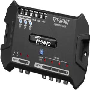 팀파노 TPT-SP4BT 블루투스 DSP 4 출력 채널 - 풀 디지털 신호 카 오디오 프로세서 내장 볼트미터 및 원격