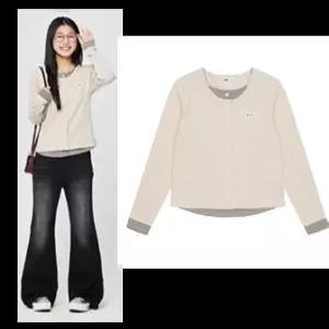 소이 주니어 봄가을옷 여자 레이어드 가디건티 여아 초등학생 골지 레이어드티 6F5453