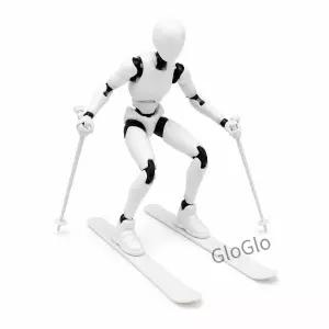 인형 스키 포즈용 구체 바디 잉 모델 장비 세트 3D프린팅 조립형 가동