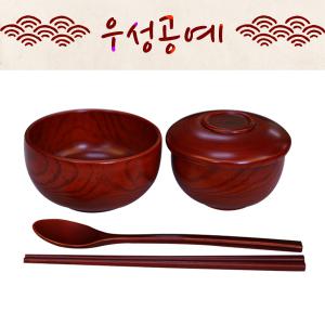 제사용 물푸레원목 반상기세트 밥그릇 국그릇 수저 5p