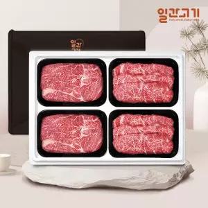 [롯데백화점]일간고기 1등급 암소한우 선물세트 1.2kg (등등채채)