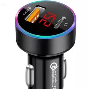 핫딜 차량용고속충전시거잭 차량용 QC3.0 PD 고속충전 시거잭 S-2블랙