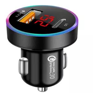 오알엔케이 QC3.0 PD 초고속 차량용 충전기 시거잭 멀티포트 급속 충전 S 2 블랙 차량초고속충전기