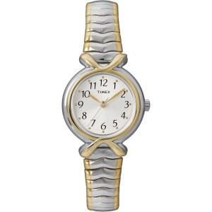 Timex 여성용 T21854 플레전트 스트리트 투톤 스테인리스 스틸 확장 밴드 시계, 투톤, 클래식 스포츠
