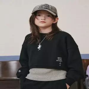 블루테일 AAA2TS07BK 블랙 레이어드 맨투맨 티셔츠