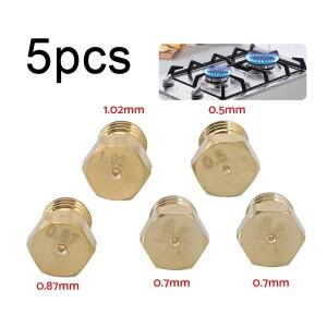 5pcs LPG 가스 제트 세트 버너 호브 변환 키트 노즐 프로판 인젝터 용접 납땜 용품