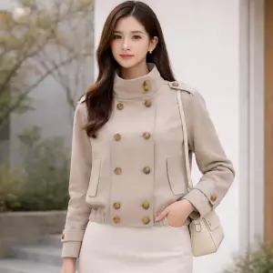 [지고트](의정부점)JS3E0JP501[하이넥 더블 밴딩 숏 점퍼]
