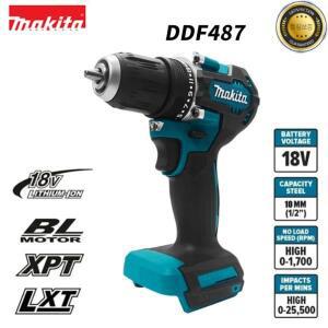 100% 새 제품  마키타 DDF487 무선 드라이버 드릴 브러시리스 전동 임팩트 18V 충전식 공구