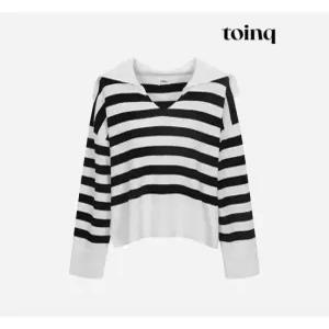 [토잉크][toinq] 빅카라 박시 오픈넥 스웨터(T239MSW906W)