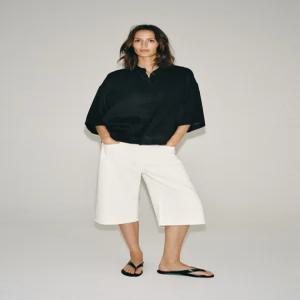 [정품] 자라 셔츠 데일리 남방 데이트룩 출근룩 ZARA ZW 컬렉션 라미 오버사이즈 - 블랙 4786/032/800