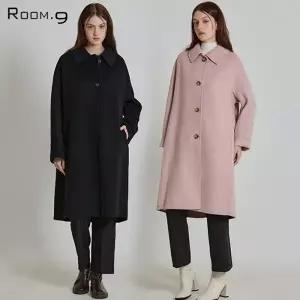 [룸나인(Room.9)] 스텐카라 싱글 캐시미어울소재 롱코트 (택가격: 338000원)