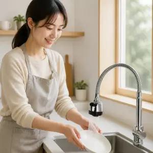 sh) 스테인리스 자바라 주방 수전 교체용 코브라 싱크대 수도꼭지 헤드